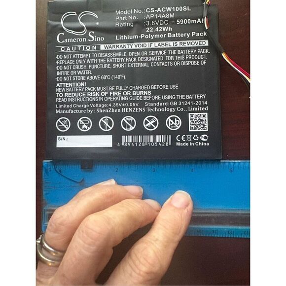 Acer Laptop battery, new, CA-ACW100SL - Picture 3 of 5